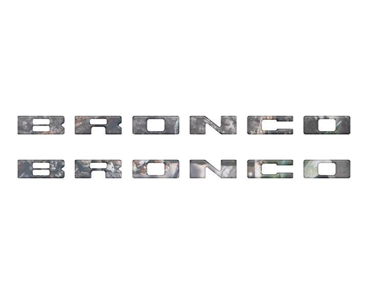 Bronco Running Board Letter Inserts/Overlays Fits 2021-2025 Ford Bronco