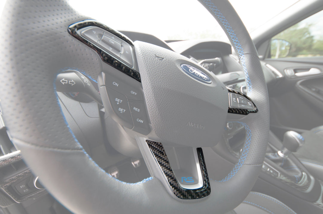 Steering Wheel Accent Overlays Fits 2015-2018 Ford Focus, RS, ST