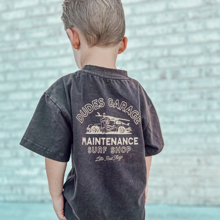 DUDES GARAGE TEE - VINTAGE BROWN