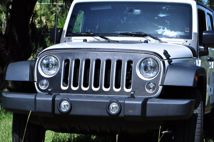 Front Grill Overlay Fits 2007-2018 Jeep Wrangler JK