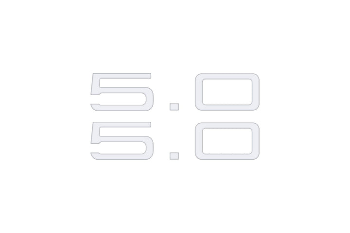 5.0 Emblem Inserts Fits 2024-2025 Ford Mustang