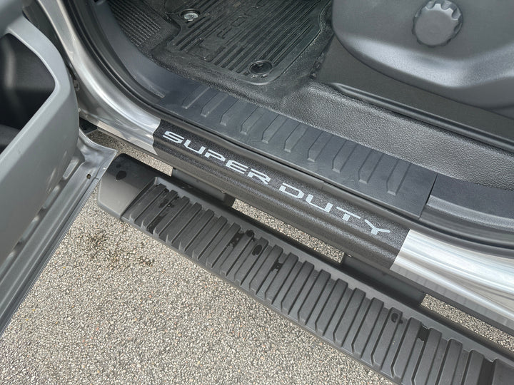 Door Sill Protection Overlays (Textured) Fits 2023-2025 Ford Super Duty