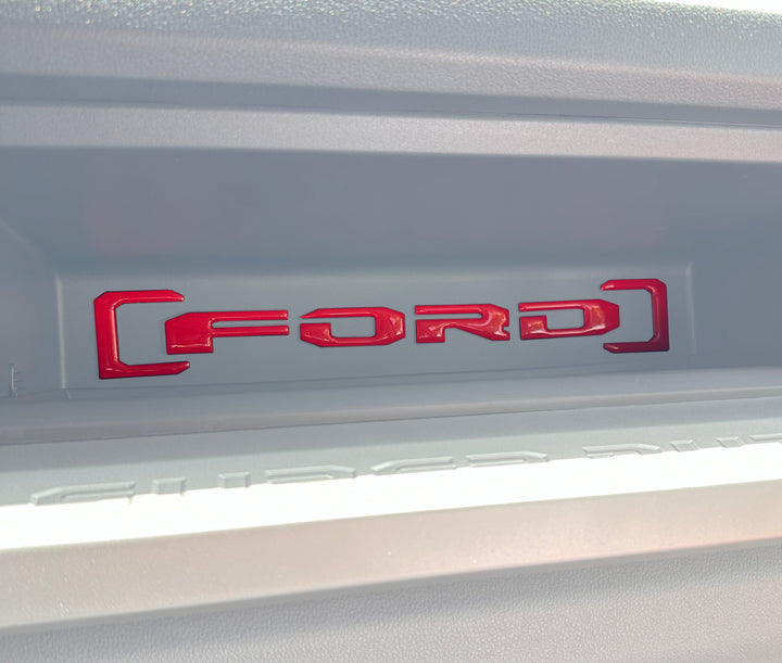 Upper Glove Box Letter Overlays Fits 2023-2025 Ford Super Duty