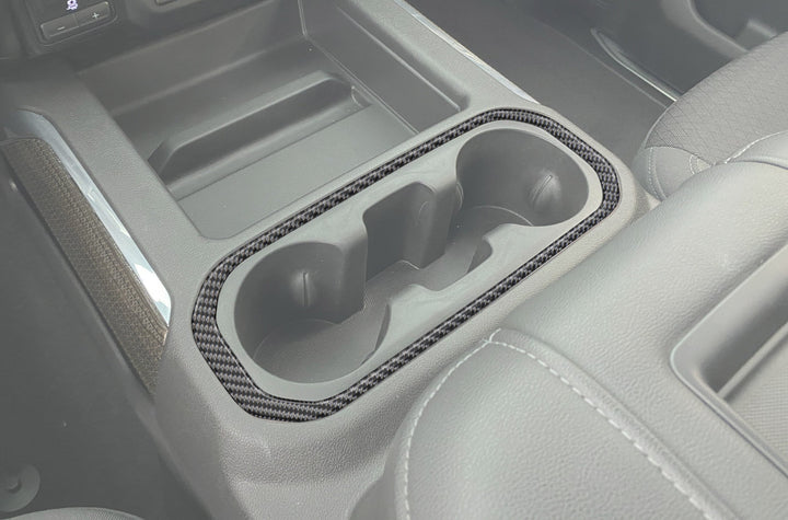 Center Console Cupholder Surround Accent Overlay Fits 2019-2021 Chevrolet Silverado