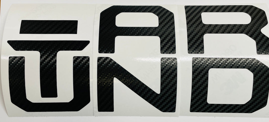 Carbon Fiber Textured Vinyl Letter Decals for 2014-2023 Tundra Tailgate