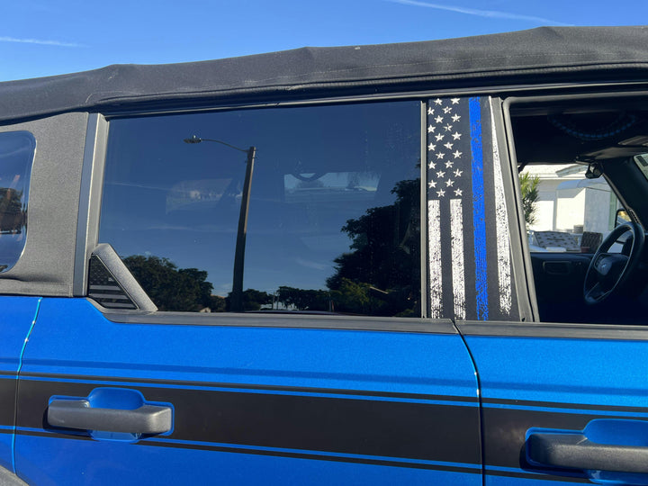 American Flag B Pillar Protection Kit (Printed Series) - 2021+ Bronco 4 Door