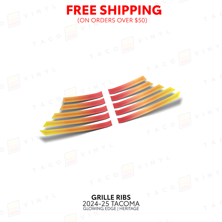 2024+ Tacoma Glowing Edge Grille Rib Decal