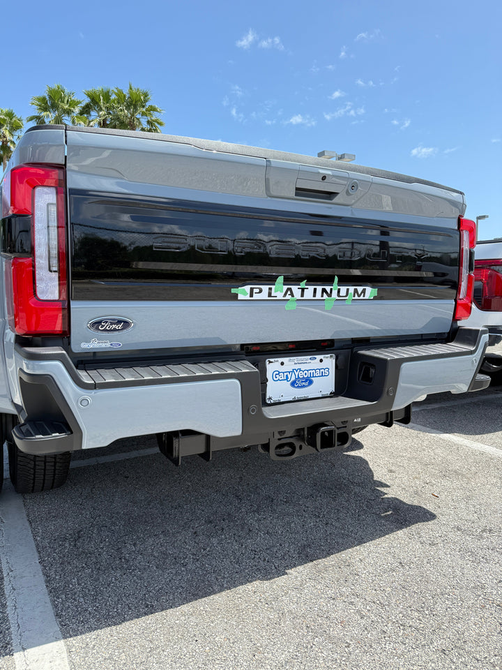 Platinum Tailgate Lettering Kit Fits 2025-2025 Ford Super Duty Platinum