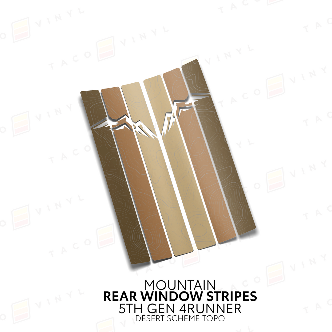 4Runner Rear Window Stripes - WITH TOPO