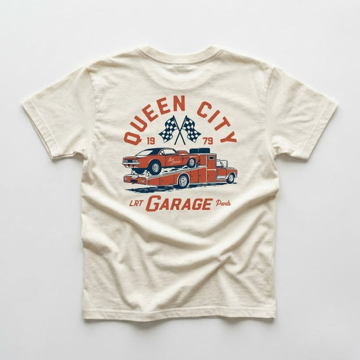 QUEEN CITY GARAGE TEE - VINTAGE CREAM