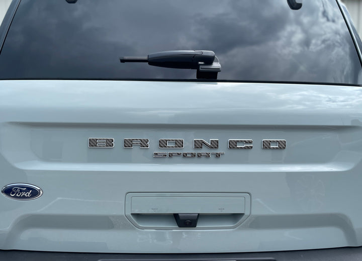 Rear Liftgate Letter Overlays Fits 2021-2024 Ford Bronco Sport