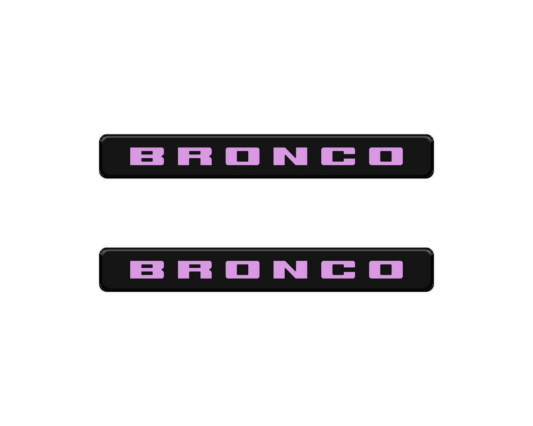 Bronco Logoed Door Sill Overlay Fits 2021-2026 Ford Bronco Sport