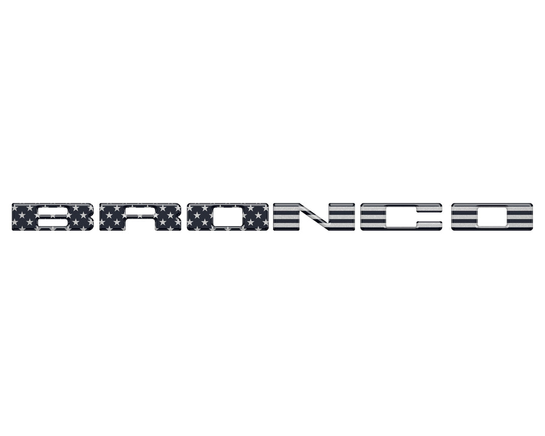Front Grille Letter Overlays Fits 2021-2025 Ford Bronco