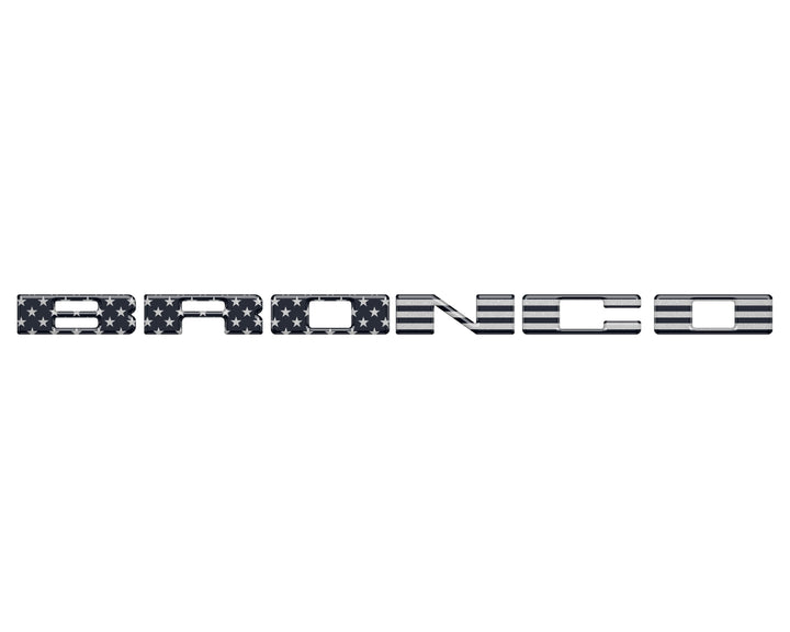 Front Grille Letter Overlays Fits 2021-2025 Ford Bronco
