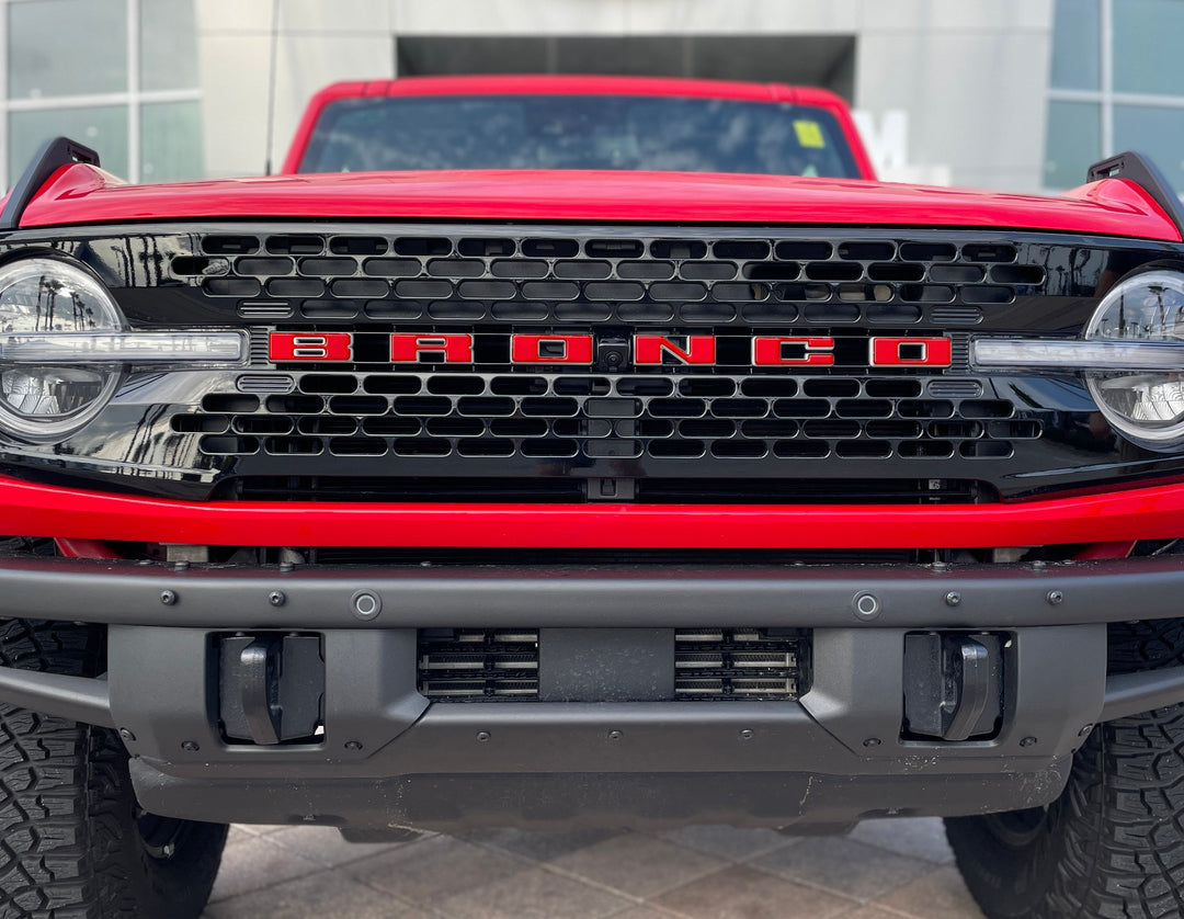 Front Grille Letter Overlays Fits 2021-2025 Ford Bronco