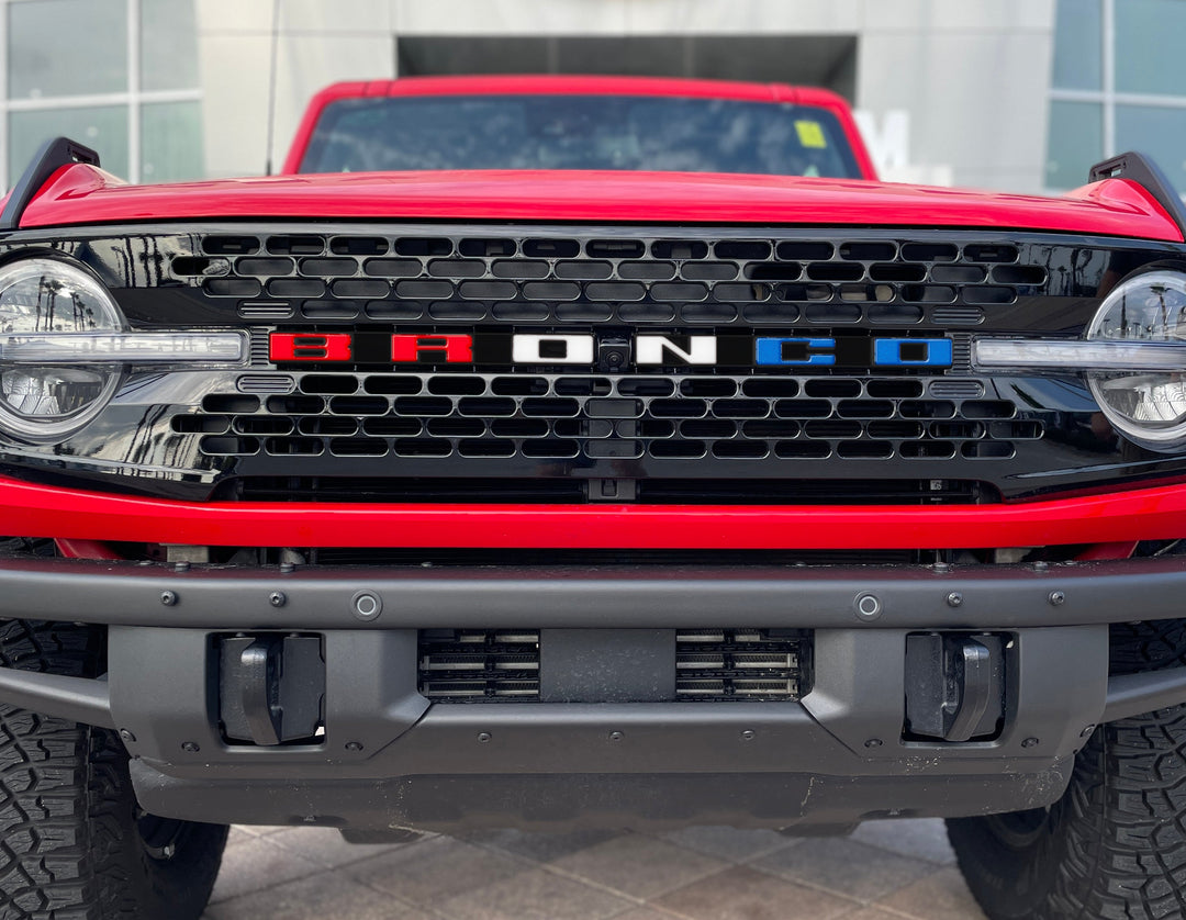 Front Grille Letter Overlays Fits 2021-2025 Ford Bronco