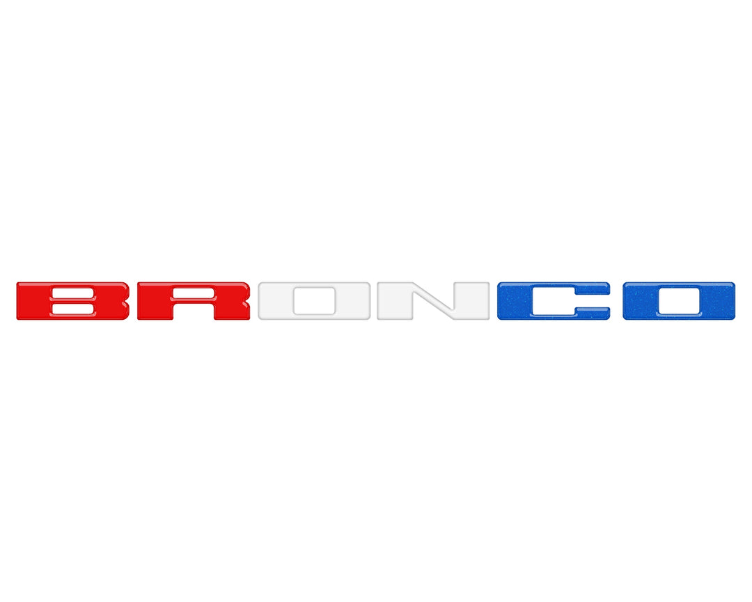 Front Grille Letter Overlays Fits 2021-2025 Ford Bronco