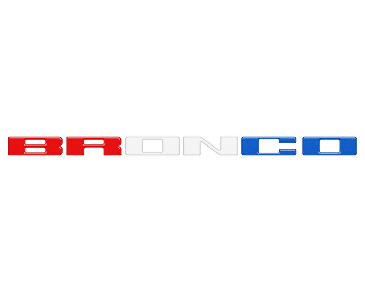 Front Grille Letter Overlays Fits 2021-2025 Ford Bronco