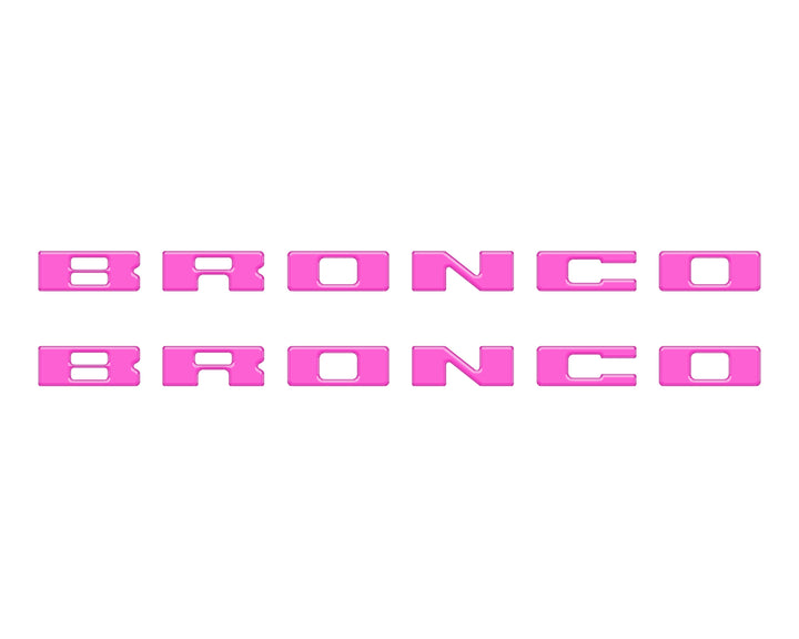 Bronco Running Board Letter Inserts/Overlays Fits 2021-2025 Ford Bronco