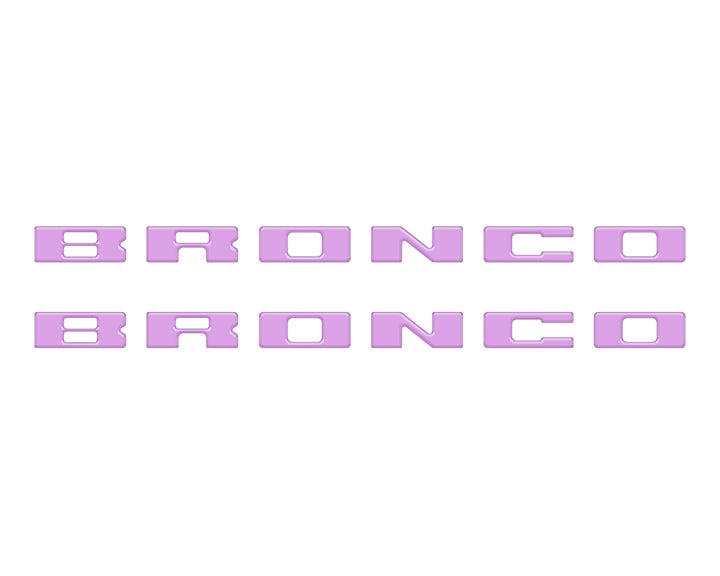 Bronco Running Board Letter Inserts/Overlays Fits 2021-2025 Ford Bronco