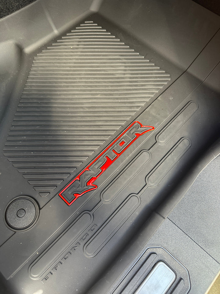 Raptor Floor Mat Emblem Inserts Fits 2022-2026 Ford Bronco &amp; 2024-2026 Ranger Raptor