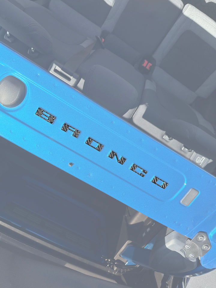 Roof Cross Bar Support Letter Overlays Fits 2022-2025 Ford Bronco