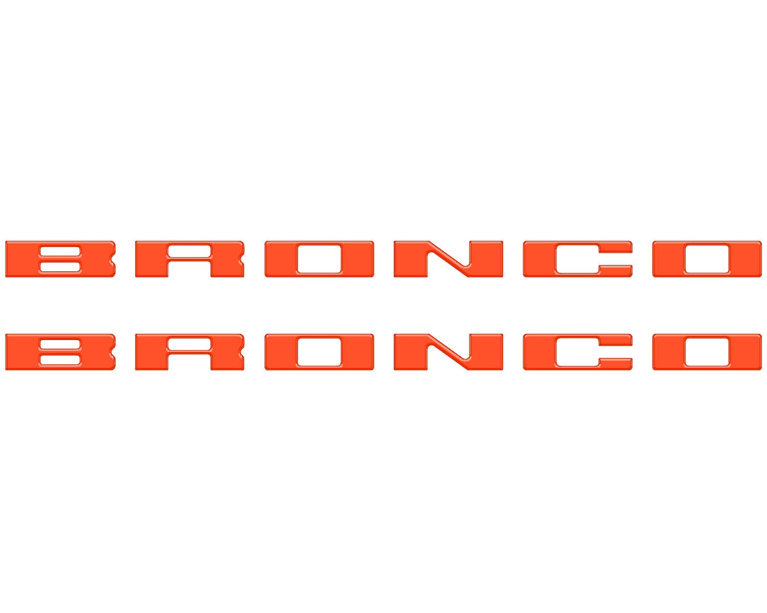 Bronco Running Board Letter Inserts/Overlays Fits 2021-2026 Ford Bronco
