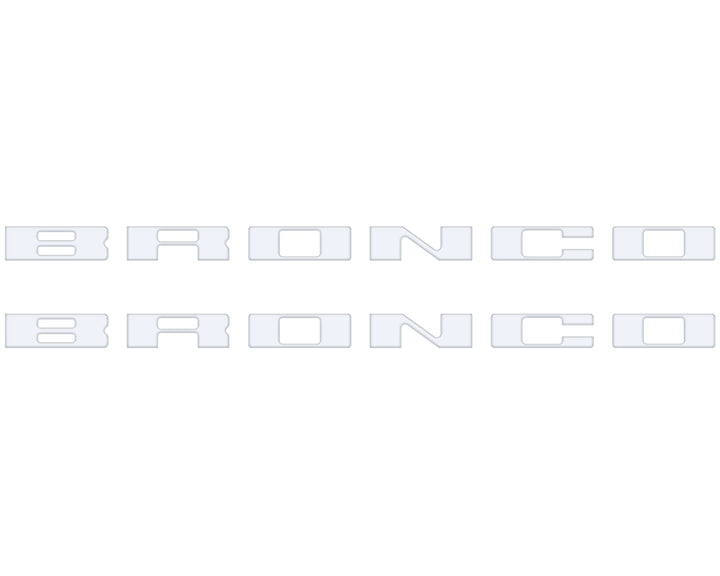 Bronco Running Board Letter Inserts/Overlays Fits 2021-2026 Ford Bronco