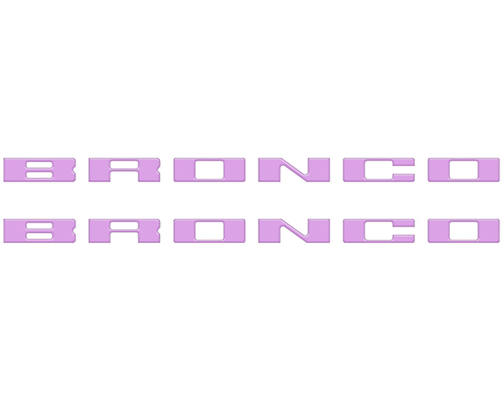 Bronco Running Board Letter Inserts/Overlays Fits 2021-2026 Ford Bronco