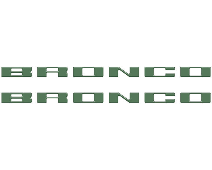 Bronco Running Board Letter Inserts/Overlays Fits 2021-2026 Ford Bronco