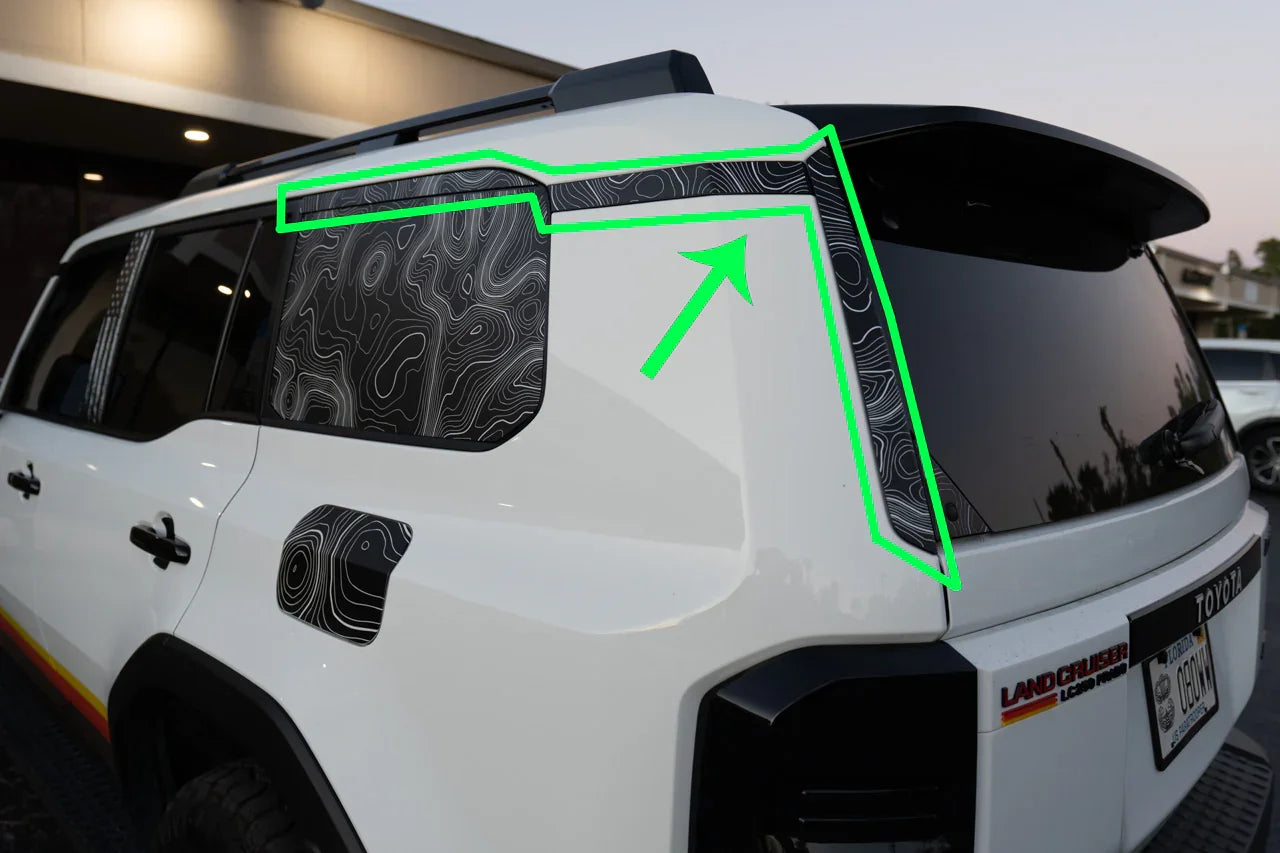 Topographic Rear Trim Overlays (6pcs) - 2024+ Land Cruiser / GX 550 ...