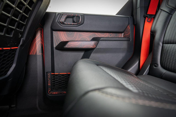 Topo Rear Door Net Trim Overlay Kit (Printed Series) - 2021+ Bronco