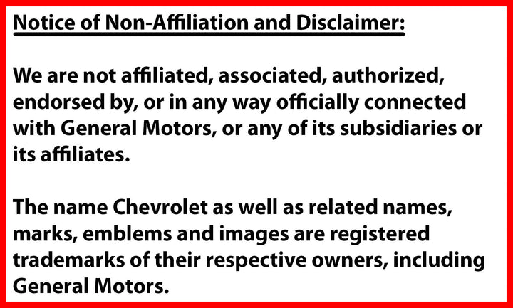 Premium Cast Vinyl Decal Letters for 2020-2026 Silverado High Country Fender and Tailgate Emblems