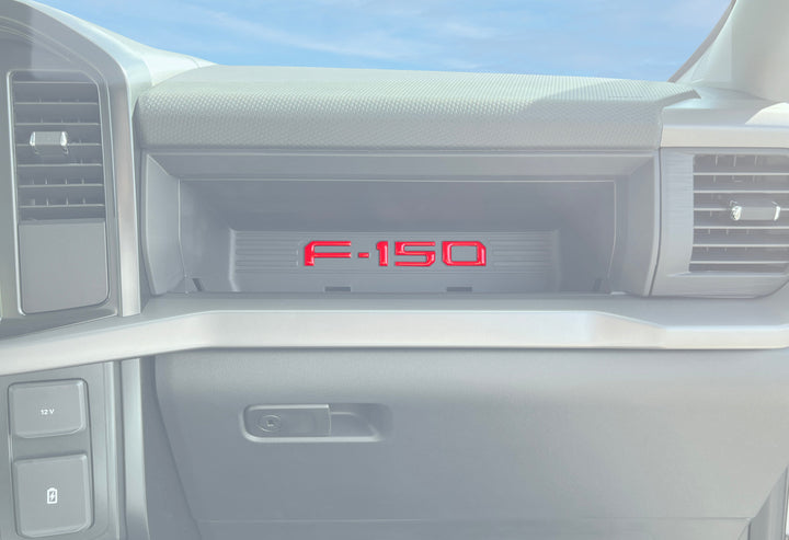 Passenger Cubby Letter Overlays Fits 2021-2025 Ford F-150 XL/STX
