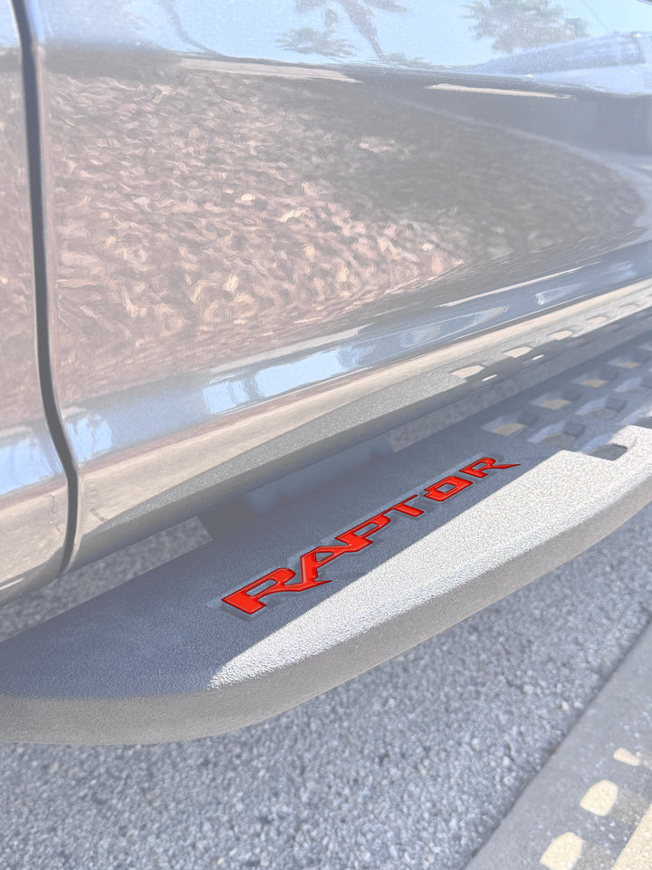 Running Board Emblem Overlays Fits 2017-2025 Ford F-150 Raptor