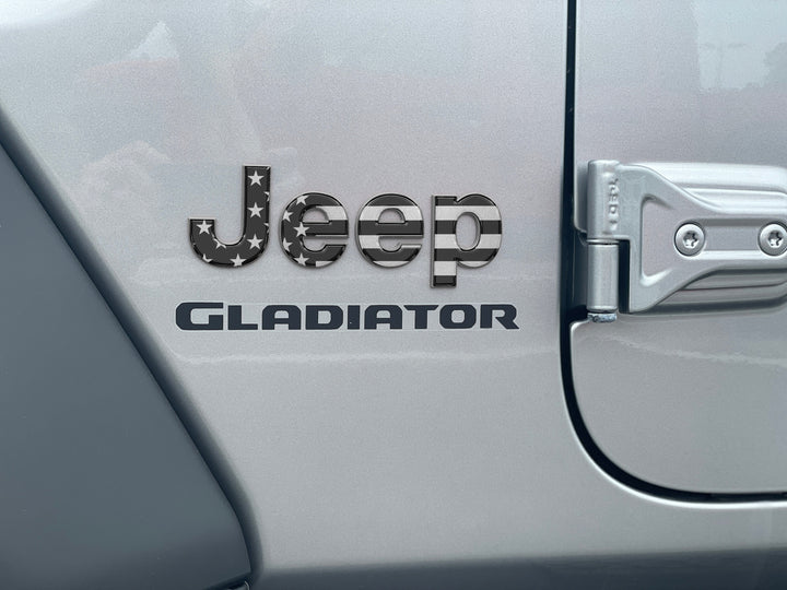 Driver & Passenger Side Emblem Overlays Fits 2019-2025 Jeep Gladiator