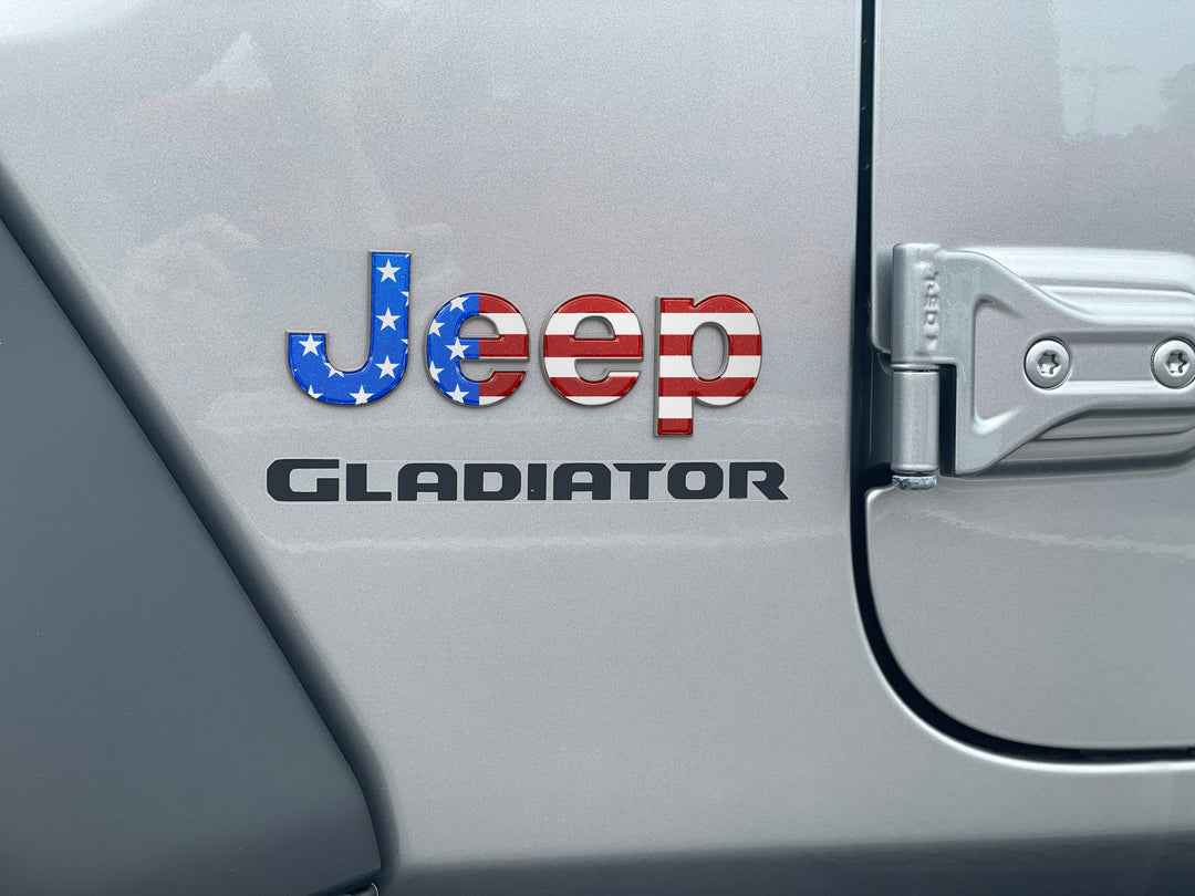 Driver & Passenger Side Emblem Overlays Fits 2019-2025 Jeep Gladiator