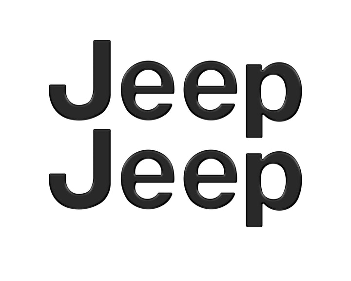 Driver & Passenger Side Letter Overlays Fits 2018-2025 Jeep Wrangler JL