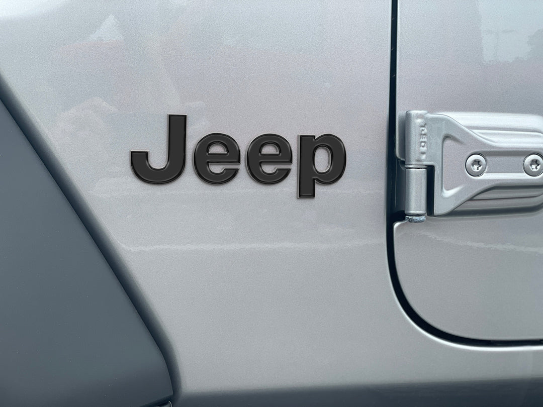 Driver & Passenger Side Letter Overlays Fits 2018-2025 Jeep Wrangler JL