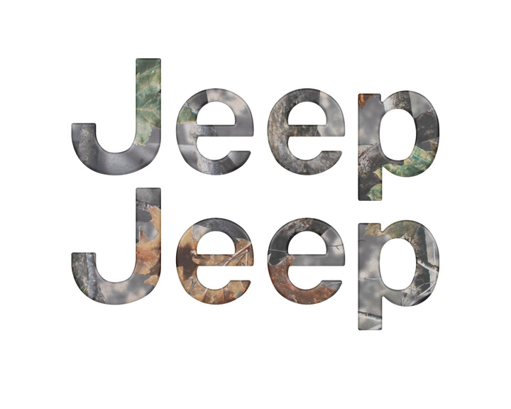 Driver & Passenger Side Letter Overlays Fits 2018-2025 Jeep Wrangler JL