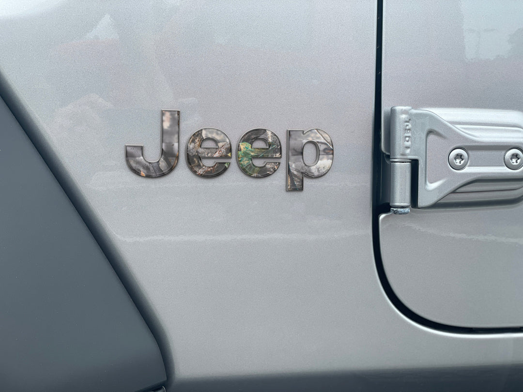 Driver & Passenger Side Letter Overlays Fits 2018-2025 Jeep Wrangler JL