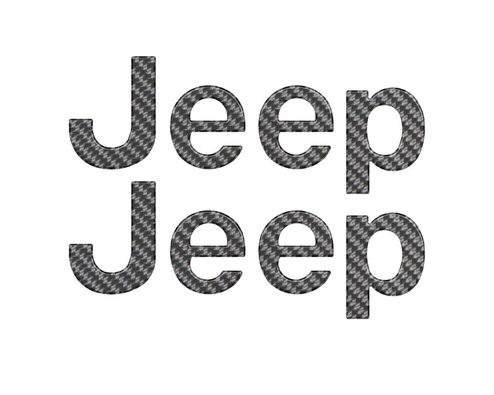 Driver & Passenger Side Letter Overlays Fits 2018-2025 Jeep Wrangler JL