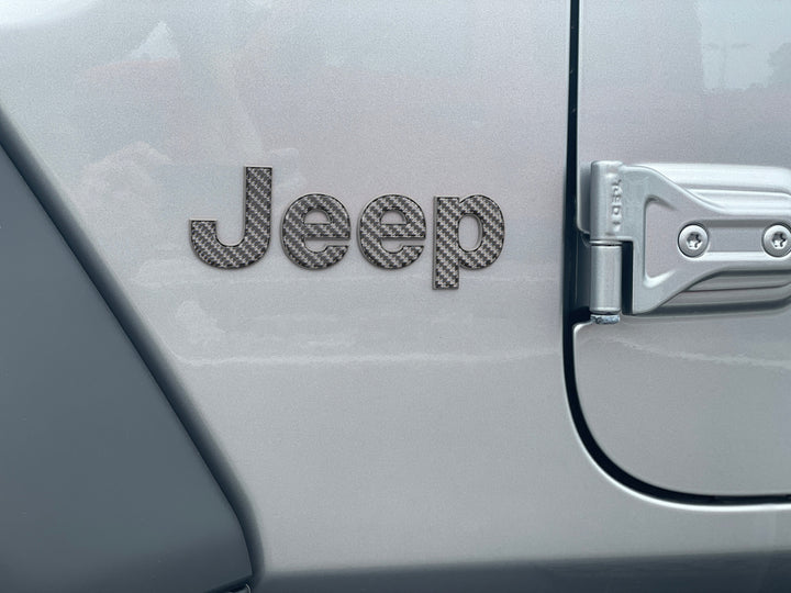 Driver & Passenger Side Letter Overlays Fits 2018-2025 Jeep Wrangler JL