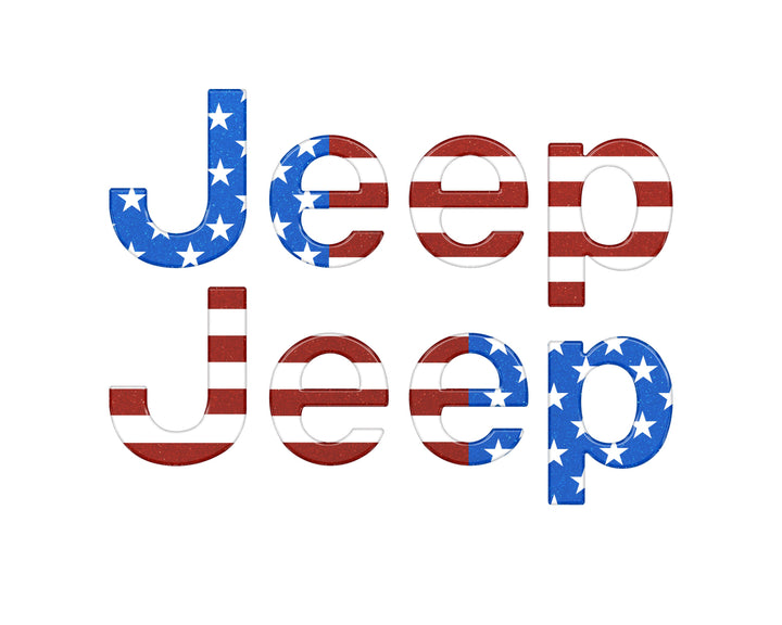 Driver & Passenger Side Letter Overlays Fits 2018-2025 Jeep Wrangler JL