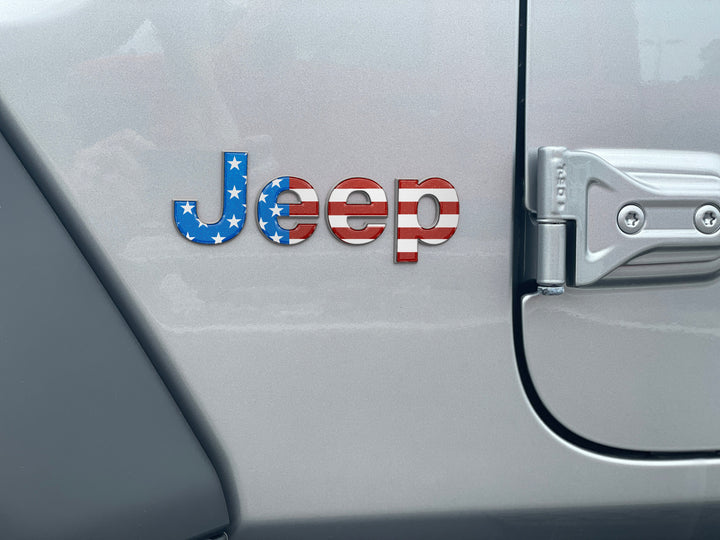 Driver & Passenger Side Letter Overlays Fits 2018-2025 Jeep Wrangler JL