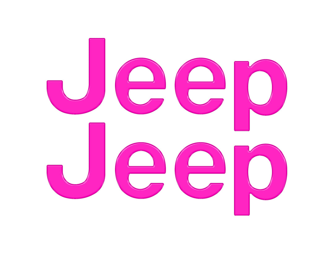 Driver & Passenger Side Letter Overlays Fits 2018-2025 Jeep Wrangler JL