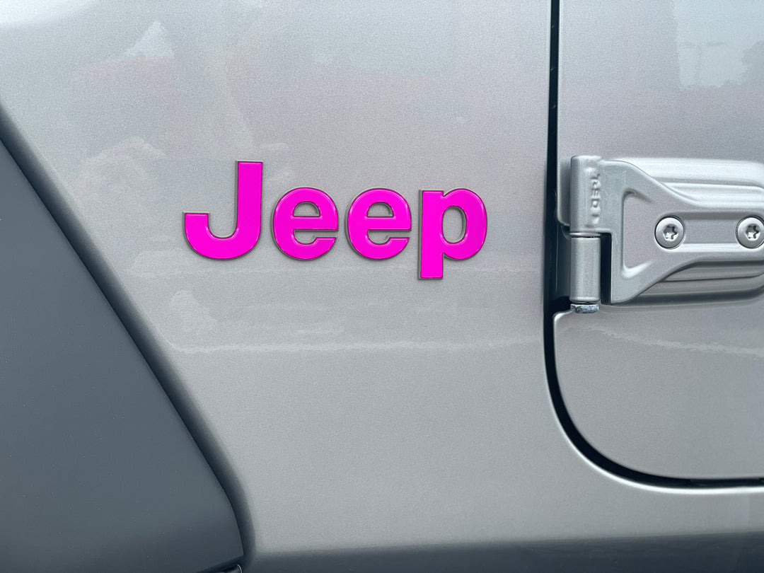 Driver & Passenger Side Letter Overlays Fits 2018-2025 Jeep Wrangler JL