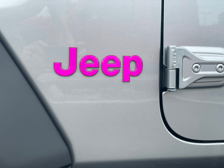 Driver & Passenger Side Letter Overlays Fits 2018-2025 Jeep Wrangler JL