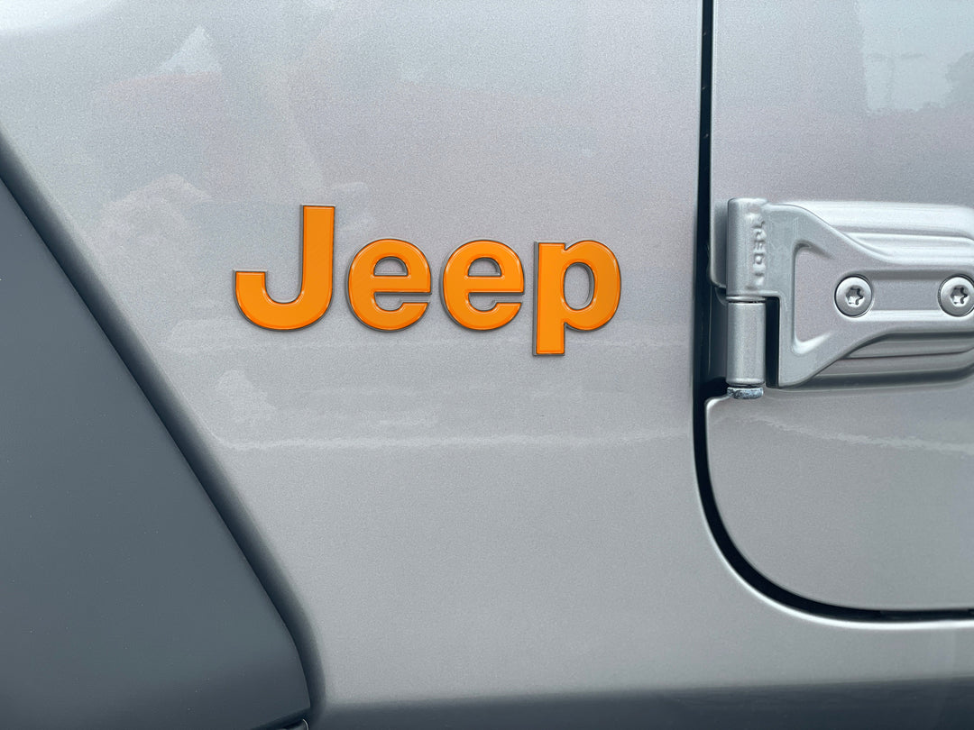 Driver & Passenger Side Letter Overlays Fits 2018-2025 Jeep Wrangler JL
