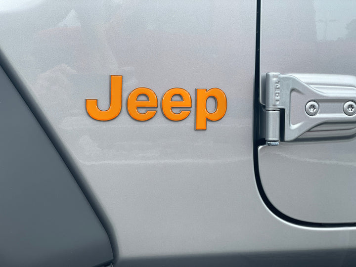 Driver & Passenger Side Letter Overlays Fits 2018-2025 Jeep Wrangler JL